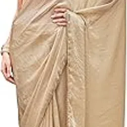 womanista Women's Ready to wear beige colored saree with embellished lace(TI7069_Beige_Onesize)-picture-24