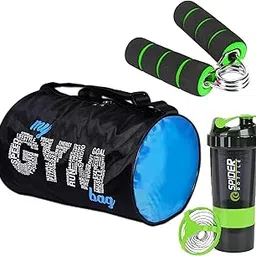 New Gym Combo for Men Combo Set for Men and Women Workout - Boost Your Workout with My Gym Bag, Hand Gripper & Gym Shaker Bottle | Shaker Bottle 500 ml | My Gym Bag for Fitness (Green)-picture-16