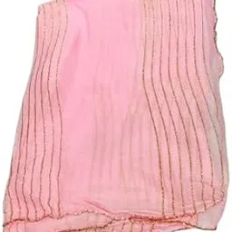 Self Design Chiffon Sparkle Design Light Pink (Baby Pink Shade) Color Dupatta For Women & Girls-picture-35