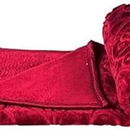CHANGERS Embossed Blankets,Quilt,duvets,dohar,Quilt,duvets,dohar Solid Colour Ultra Soft Floral Double Bed Heavy Mink Winter Blanket-picture-30