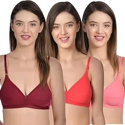 aimly Women's Cotton Non-Padded Non-Wired Low Coverage Regular Bra (Pack of 2)-picture-15