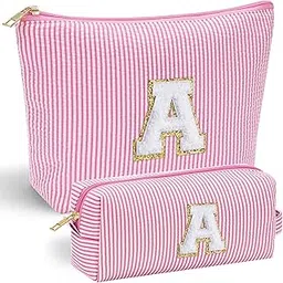 Personalized Teen Girl Gifts, Cute Pink Cosmetic Makeup Bag, Travel Toiletry Bag for Her Mom Girlfriend Wife Teacher, Girl Gifts Trendy Stuff A-picture-56