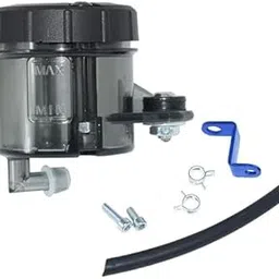 Universal Motorcycle Brake Clutch Reservoir Cup Fluid Bottle Oil Reservoir Tank Cup with Bracket Oil Tube Clamps-image-0