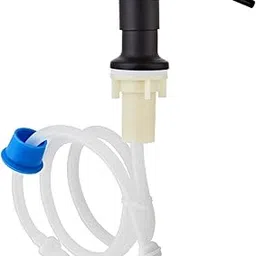 UJEAVETTE Stainless Steel Sink Soap Dispenser Pump Head W/Extension Silicone Tube Black-picture-19