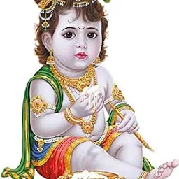 Rangoli Baby Krishna Modern Art 73 Vinyl Large Wall Sticker- 50 or 70 cm Pack of 2-image-62