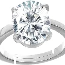 lmdlachama 2.55 Carat-13.25 Carat Natural Quality Rashi Ratna Astrological White Zircon Stone Silver Adjustable Ring for Men and Women AA+ Quality-picture-34