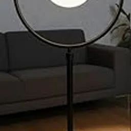 SOLISTA INTERNATIONAL Modern Ring Floor Lamp, Decorative Standing Light with Circular Design, 76.2 cm Height x 30.48 cm Width x 27.94 cm Depth (Black)-picture-29