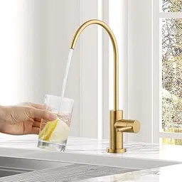 Inart Stainless Steel Faucet Tap - Ideal for Undersink RO Water Purifiers & Kitchen Sinks - Durable Drinking Water Filter Tap (Gold Color)-picture-30