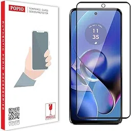 POPIO Tempered Glass Screen Protector Compatible For Motorola Moto G64 (Black) Cellphone With Edge To Edge Coverage And Easy Installation Kit-picture-50