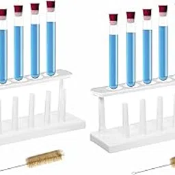 Bello Borosilicate Glass Test Tube 15mmX125mm & Rubber Cork With Cleaning Brush 2pcs, Test Tube Stand 2pcs (Test Tube 12pcs, Cork 12pcs) For School College Lab Laboratory Etc.-picture-21
