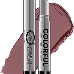 Fashion Colour Colorful Non Transfer Lipstick 2.6g | Waterproof & Long Lasting | Available in 12 Shades | (318-RUSTIC BROWN, 2.6) image 1