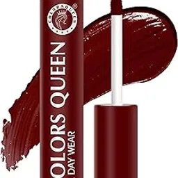 Colors Queen All Day Wear Liquid Lipstick - Deep Maroon, 12g | Highly Pigmented, Long Lasting Matte Lipstick | Smooth One Swipe Application, Lightweight & Non Transfer Liquid Lipstick for Women-picture-25