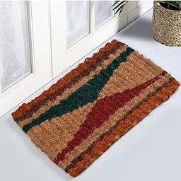Wyldy 100% Handmade Natural Coconut Coir Jute Printed Design Doormats Large Size Long Lasting, Main Entrance Rug Anti Skid for Indoor, Outdoor, Kitchen, Home and Office - 60 x 40 x 0.5 CM (Multicolor)-picture-16