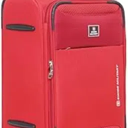 swiss military Polyester Platinum (Red) 8-Wheel 20-Inch Soft Sided Trolley Bag, Lightweight Cabin Luggage, Suitcase For Travel, Spinner Bag With 360° Wheeling System, Business Travel Bag, Small-picture-28