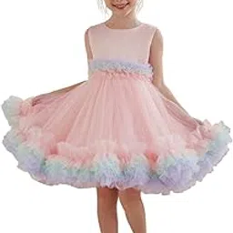pamberston Pastel Rainbow Tulle Party Dress-picture-19