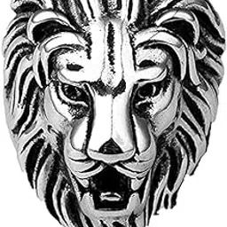 zeki King Lion Head Ring Silver Colour for Men & Women Indian Size 12-16 Antique Style Lion Head King Fashion Bikers-picture-42