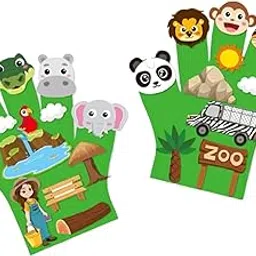 THE STYLE SUTRA 2X Animals Felt Story Finger Puppets for Classroom Activities Home Preschool Zoo Theme-picture-20