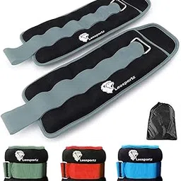 Serveuttam Ankle Weights for Exercises - AnkleWight Filled with IRON for Leg and Wrist | Cuff Weight of 05kg, 1kg, and 2kg | Adjustable Straps for Running Cycling and Fitness Exercises (Green, 1kg) image 1