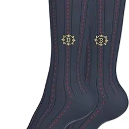 burchmarq Socks for Men, Premium Combed Cotton, Size UK 6 to 8 (24 to 26 cm), Crew Length, Pack of 1 Pair, Seamless, Formal and Dress Socks-picture-11