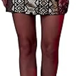 poshbery Black-Golden Abstract Sequence Skirt-picture-4