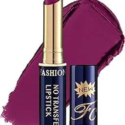 Fashion Colour Lip Super Stay | Non Transferable Lipstick Waterproof | Lipsticks For Women Waterproof | 12-Hour Stay | Matte Finish | Long-Lasting | Highly Pigmented | Bold Colours (Violet Light, 2.6) image 1