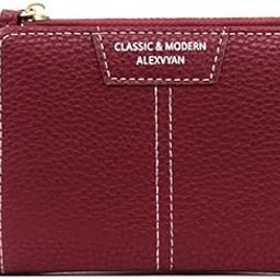 alexvyan Red Small Classic Bi-Fold Women's Purse Wallet Card Organizer Female Hand Purse Clutch Women/Ladies/Girls Wallets 4 Card Holder 1 Long & 2 Small Pocket -1 Zipper Coin Pocket-picture-49
