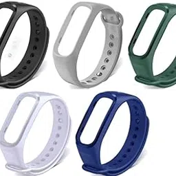 TechMount Silicone Adjustable Colorful Replacement Band Strap Wristband Watch Strap Belt Combo Pack Of 5 Compatible with Oneplus Smart Band & Oppo Smart Band (BLACK- GREY- NAVY BLUE- GREEN- WHITE)-picture-12