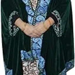 haemby Kashmiri Velvet Cape Shawl for Women | Tilla & Thread Embroidery | Elegant Winter Wear Wrap | Ethnic Festive Cape Shawl-picture-54