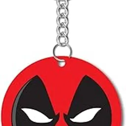 bhai please Deadpool Wooden Keychain for Car, Bike, Office, Home (Pack of 1) Multicolour Key Chain with Ring | Gift for Men, Women, Girls, Boys, Him and Her-picture-34