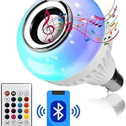 FIRSTLIKE® Wireless Bluetooth Colorful LED Music Bulb Lamp Built-in Audio Speaker Music Player with Remote Control image 1