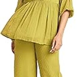 janasya Women's Dobby Chiffon Woven Design Co-Ord Set-picture-19