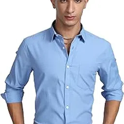 highlander Men's Slim Fit Shirts | Solid | Long Sleeves | Spread Collar | Formal Shirts | Men Shirts-picture-17