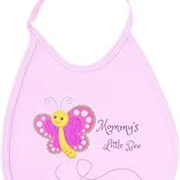 Quick Dry Cotton Unisex Newborn Baby Bibes with Snaps (Multicolour) - Set of 4 (Bibs - Butterfly Print)-picture-61