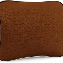 Frenzzo Memory Foam Small Head Rest Cushion for Car | Compact Head & Neck Support | Breathable Washable Cover | Adjustable Strap | Ideal for Daily Commutes & Long Drives Coffee-image-13