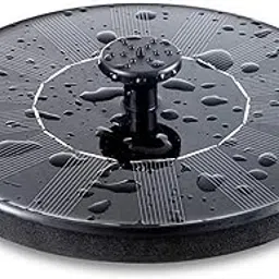 skypearl india Skypearll Solar Fountain for Garden, Solar Water Fountain Pump with 4 Nozzle and Free-Standing Floating, Solar Fountain for Home Garden, Bird Bath, Pond | 1.4W Black |-picture-15