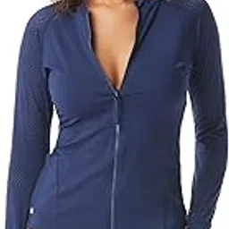 beach house Ava Long Sleeve Rash Guard — 50+ UPF Beach Cover Up Swimsuit Jacket for Women-picture-19