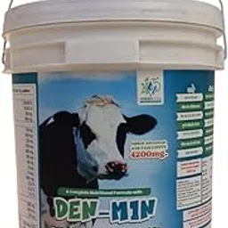 Voeden India || Den-min for Cow, Buffalo, Goat || Added Advantage with Extra Copper 4200mg || A Complete Nutritional Formula || Livestock Nutritional Animal Supplement || (25 KG)-image-1