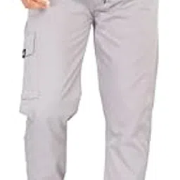 unoseven Men's Twill Cotton Cargo Jogger Pants - Tapered Fit - Bio Finish --picture-37