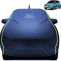 FABTEC Premium Waterproof Car Body Cover for Tata Tiago All Weather Protection Car Cover Scratch Proof with Mirror and Antenna Pocket (Navy Blue)-picture-18
