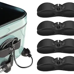 BIRZAR Silicone Self Adhesive Cord Organizer, Cord Wrap, Cords Holder, Cable Organizer Stick Firmly on Kitchen Appliances (Multi) (Pack of 2)-image-1