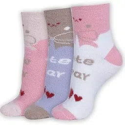 Everyday Multi-Purpose Crew Length Woollen Socks For Women's In (Pack of 3)-image-69