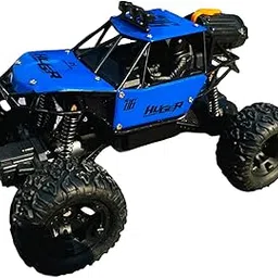 XOOM TOYS Remote Control Monster Truck 2WD Off-Road Car | Water Spray, LED Lights, 20km/h Speed | 2.4GHz RC Vehicle for Kids | All-Terrain Toy for Boys and Girls (Blue)-image-53