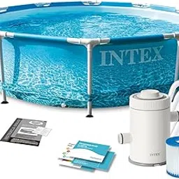 Intex 10 ft x 30-inch Beachside Metal Frame Pool Set-picture-32