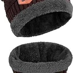 bizarro.in Winter Woolen Cap, Neck warmer Scarf for Men and Women| Beanie style| 2 piece set| warm winter neck scarf,caps suitable for Boys and Girls|Stylish-picture-39