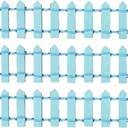 Fashion My Day 3Piece Dollhouse Garden Fence Dollhouse Decor Kit Decoration for Outdoor Blue | Modern | Clothes & Accessories | Dolls-picture-51