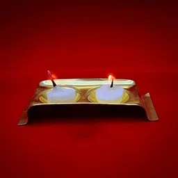 Puja N Pujari Rectangle Design Brass Ghee Diya Holder Small for Pooja Room and Diwali Celebrations-picture-19