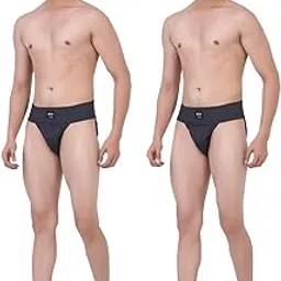 sportzy Gym Supporter Combo for Men with Cup Pocket - Athletic Fit Cotton Sports Underwear for Running, Workout & Outdoor Activities - Soft & Comfortable Multi-Sports Innerwear Briefs - Black-picture-43