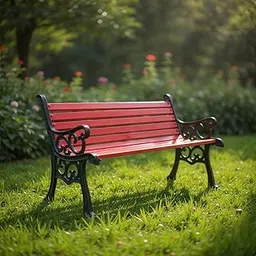 Amazon Brand - Solimo Cast Iron 3 Seater Garden Bench | Durable Outdoor Park Bench for Balcony Patio Terrace, Living Room | Ideal Indoor and Outdoor Seating Furniture (Red)-image-93