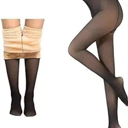 materista Dual tone (Double Shade) Stockings For Winter I Fleece Warm Thermal Leggings Tights Pants for Women and Girls I Fleece-Lined Leggings - Ultimate Cold-Weather Comfort I Free Size-picture-51