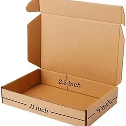 DCGPAC 3Ply Eco-Friendly Corrugated Flat Box For Secure E-commerce Packaging & Shipping, Self Lock, Tab Lock Mailer Cardboard Multipurpose Packing Boxes (Pack of 25) (Brown 11x9x2.5 inch)-picture-42